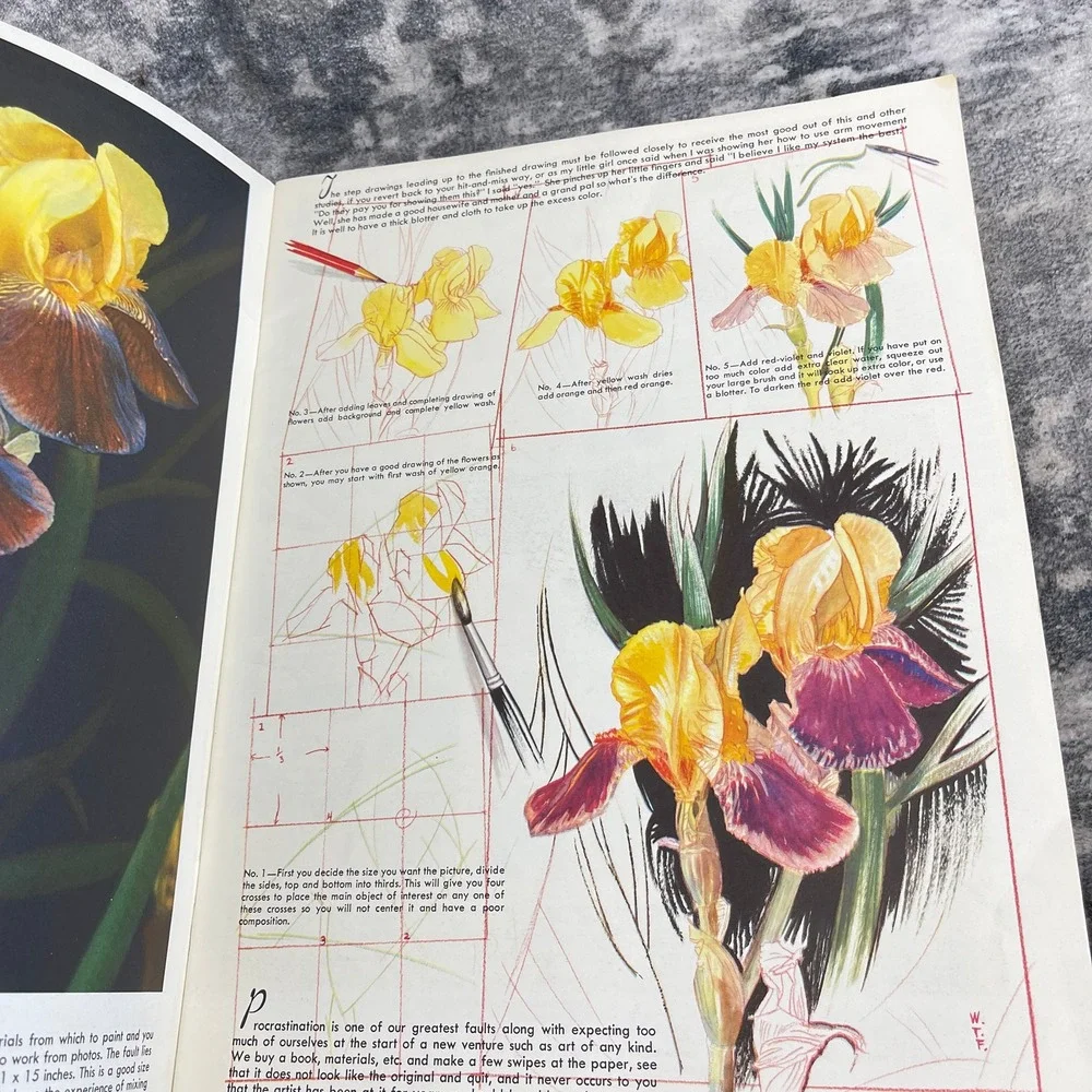 How to Do Water Colors Walter T. Foster Art‎ BookMid Century Retro